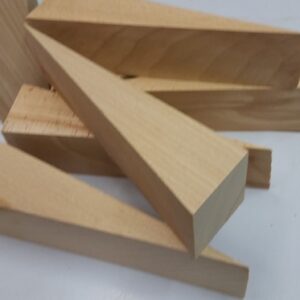 6 große Hartholzkeile 200x60x80mm Buche (LxBxH)