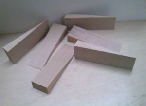 10 Hartholzkeile 170x40x20 mm