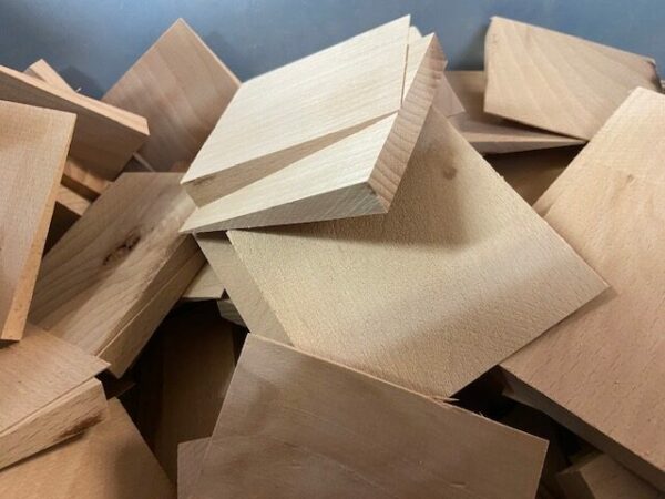 20 überbreite Hartholzkeile 80x80x15mm
