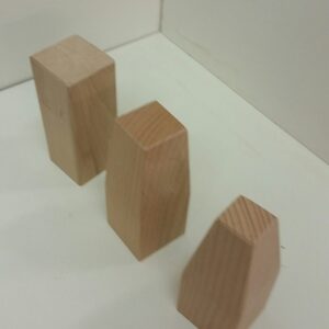 4 Möbelfüsse-Buche massiv-2 seitig konisch gearbeitet 120x50x50mm
