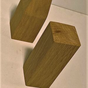 4 Möbelfüsse-Eiche massiv-2 seitig konisch gearbeitet 120x50x50mm